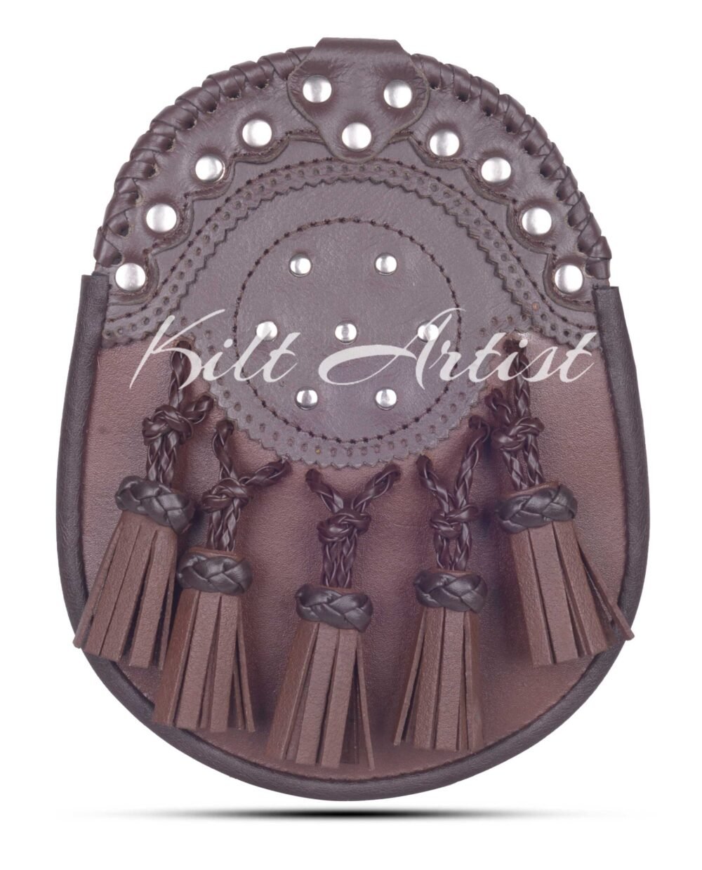 Men's Scottish Brown Leather Hunting Sporran