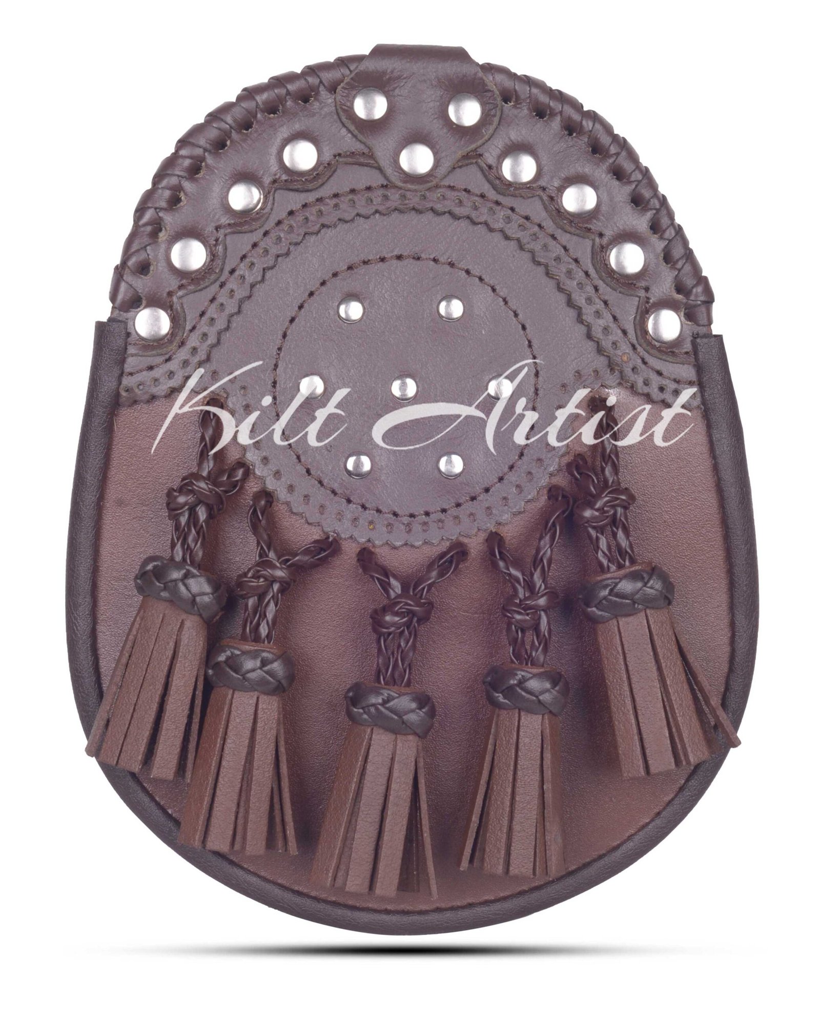 Men's Scottish Brown Leather Hunting Sporran