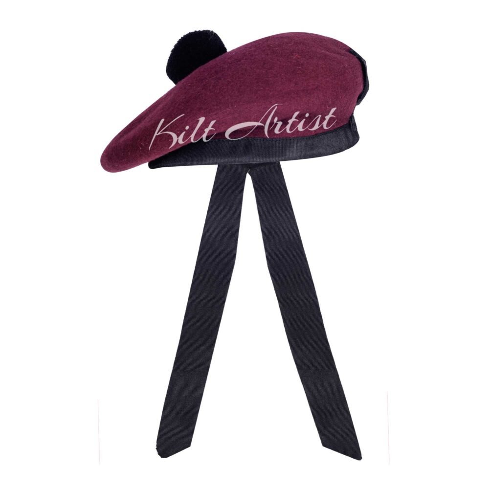 Maroon Wool Balmoral Hat