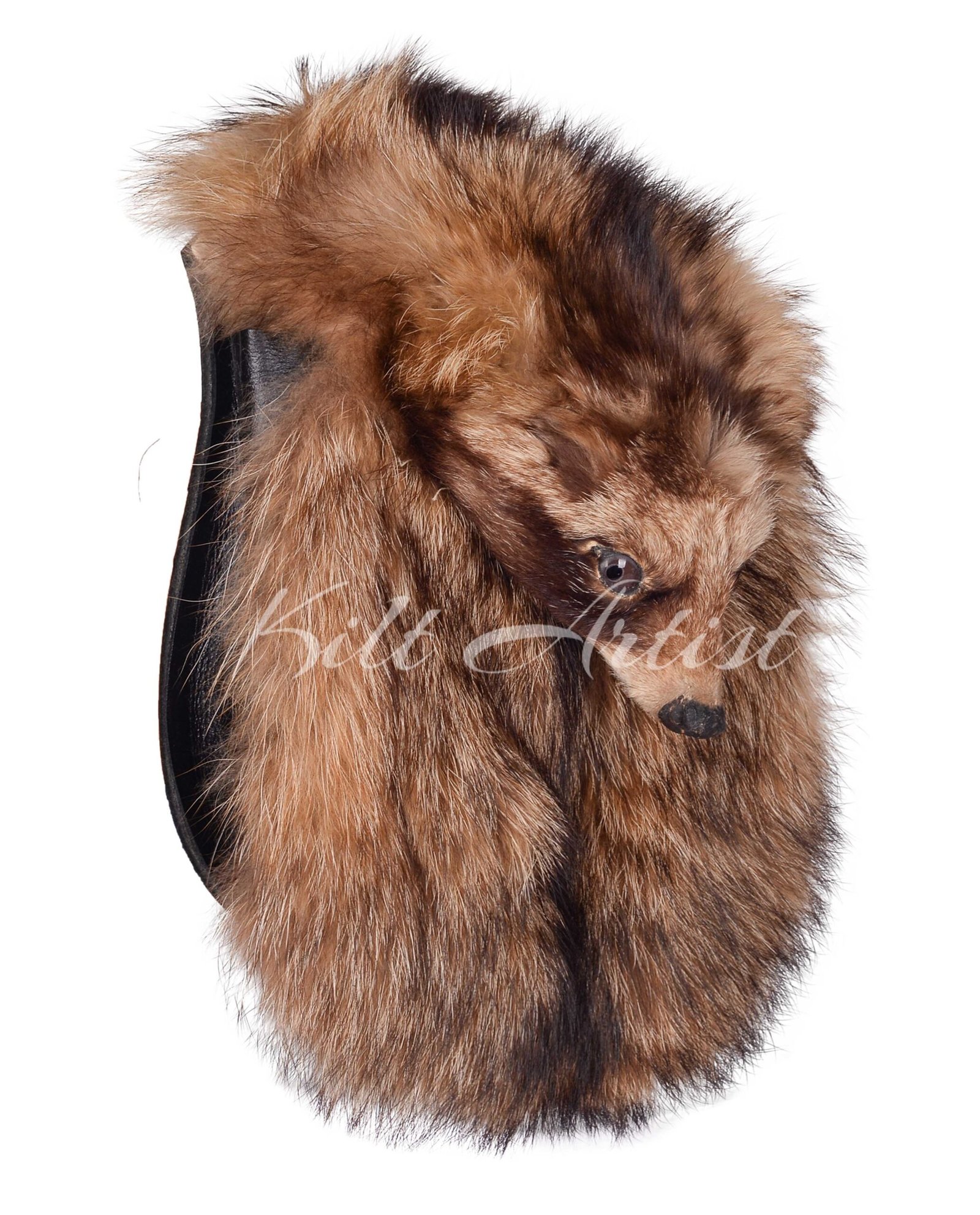 Men's Scottish Full Mask Brown Coyote Sporran