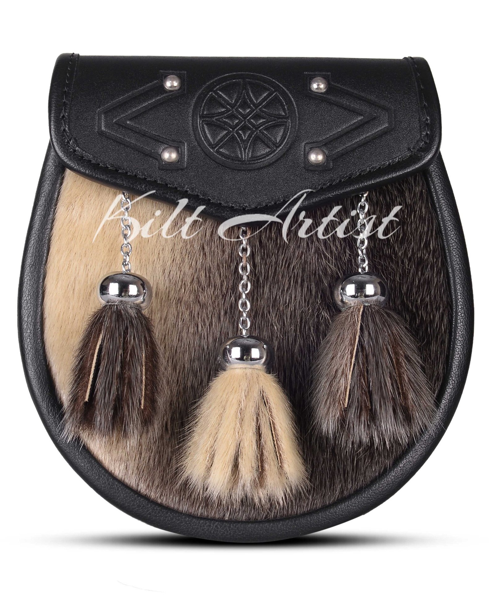 Seal Fur Scottish Semi Dress Leather Sporran