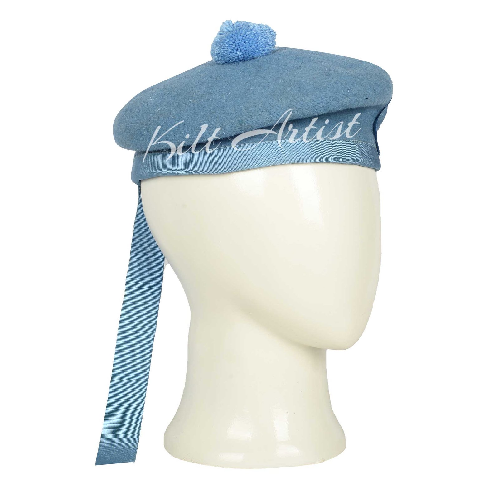 Men's Scottish Sky Blue Wool Balmoral Cap