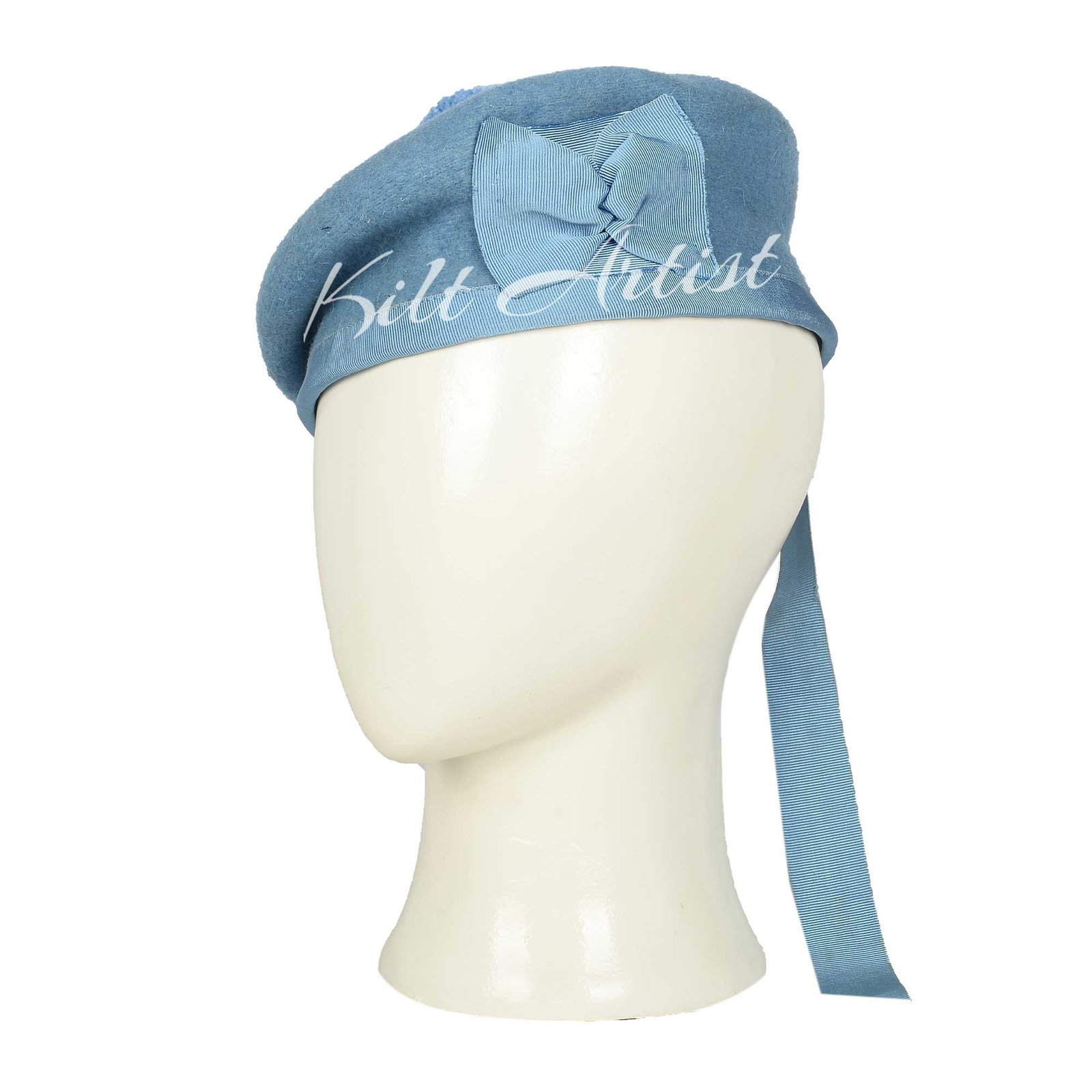 Men's Scottish Sky Blue Wool Balmoral Cap