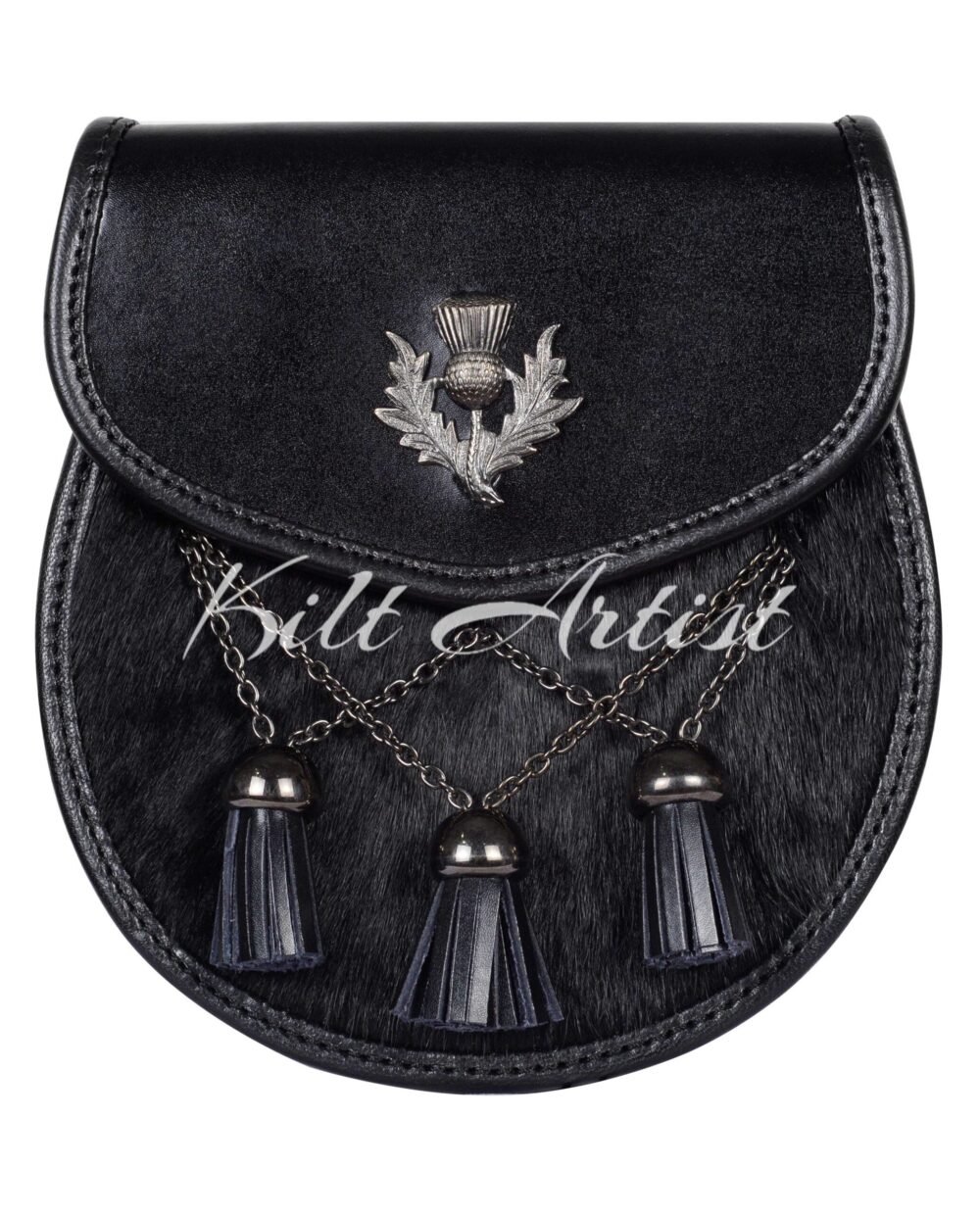 Bovine Fur Cross Tassels Semi Dress Sporran