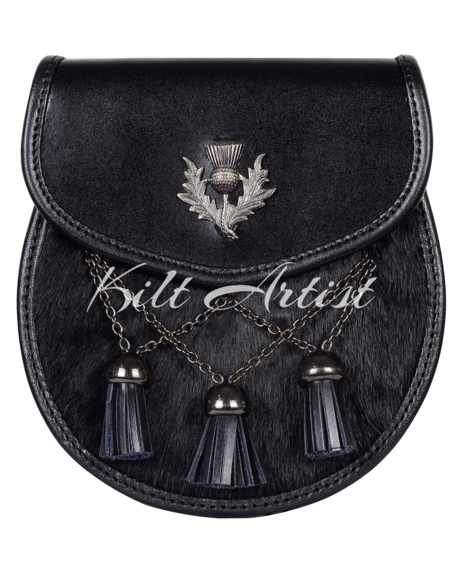 Bovine Fur Cross Tassels Semi Dress Sporran