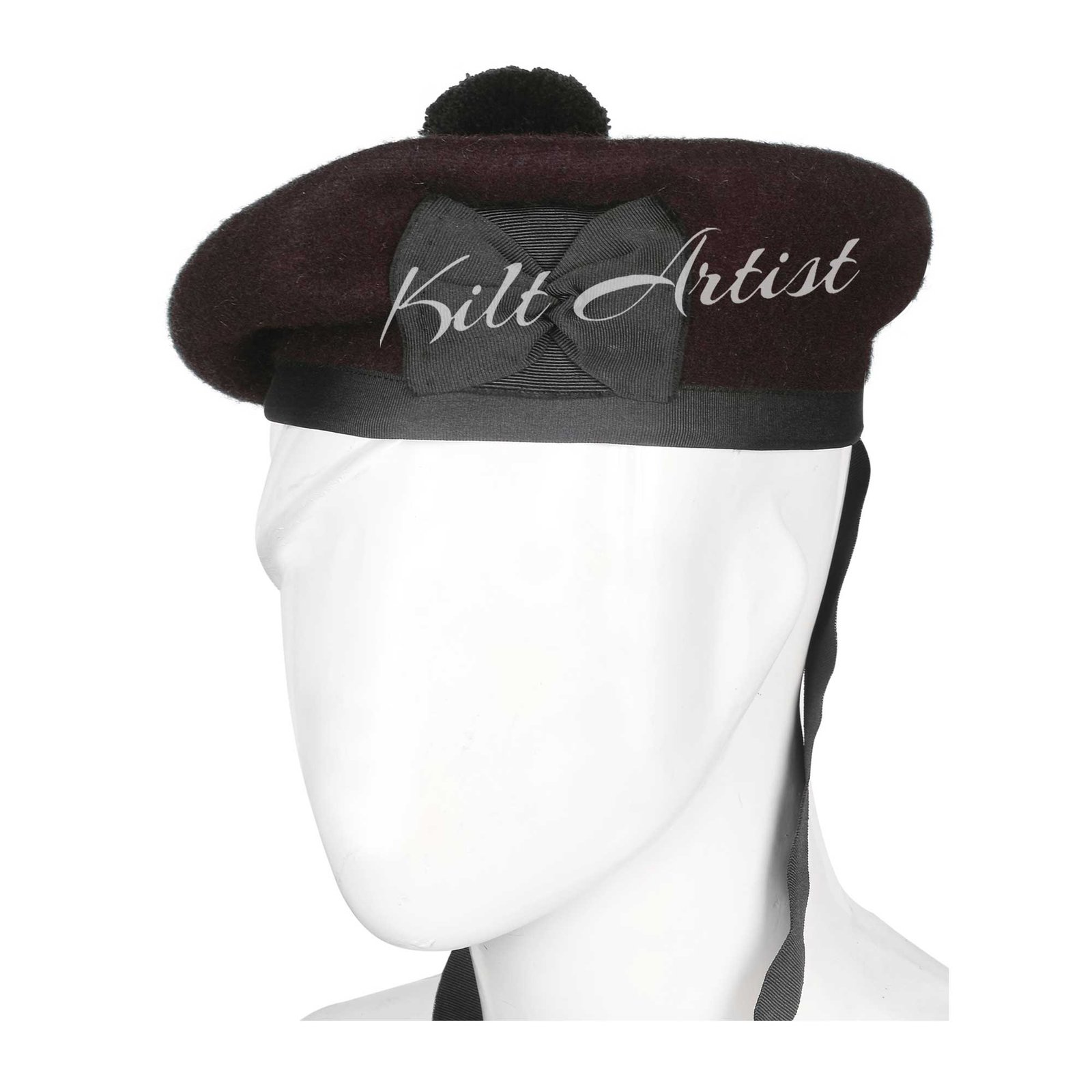 Men's Scottish Plain Brown Wool Balmoral Cap