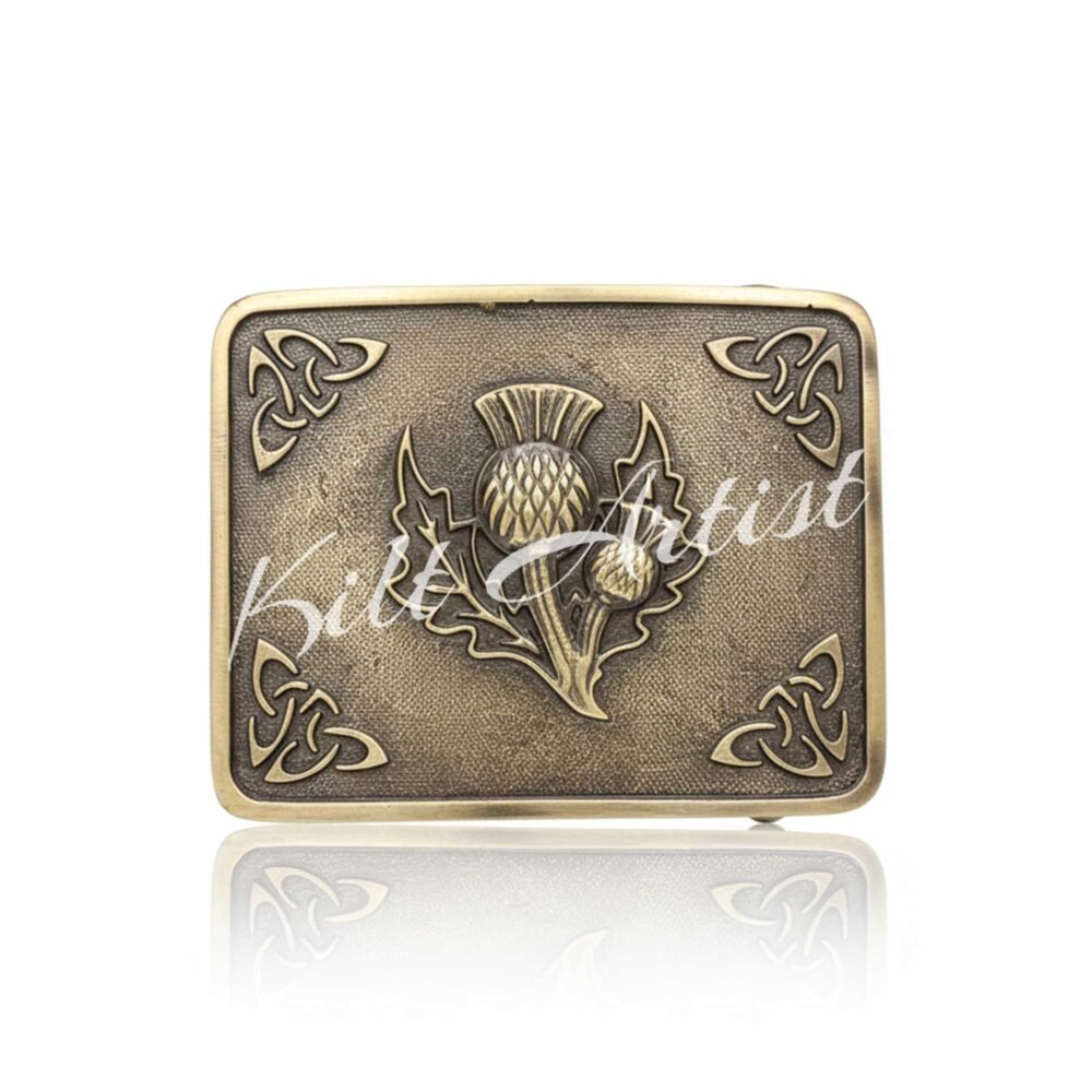 Thistle Scottish Kilt Belt Buckle