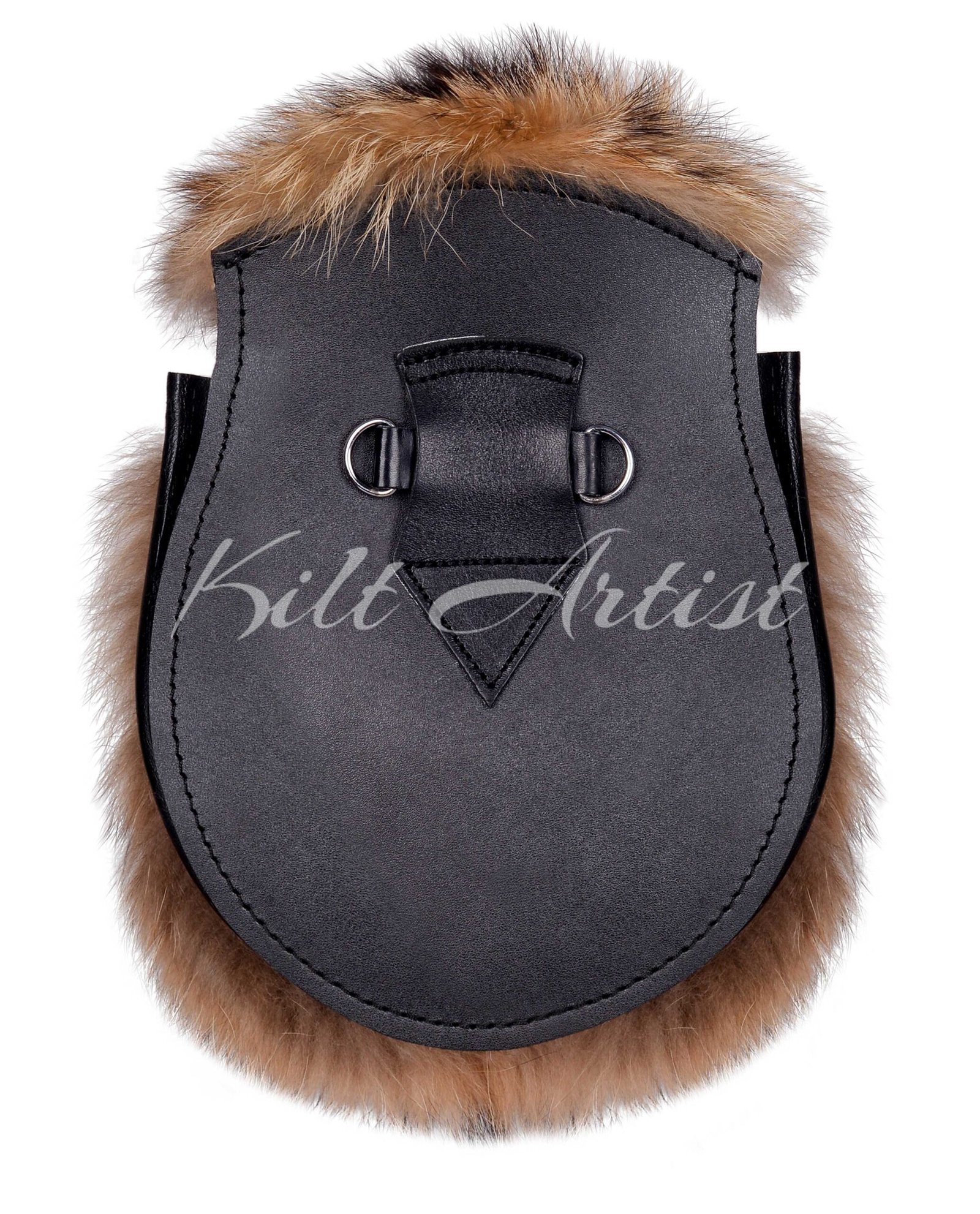Men's Scottish Full Mask Brown Coyote Sporran