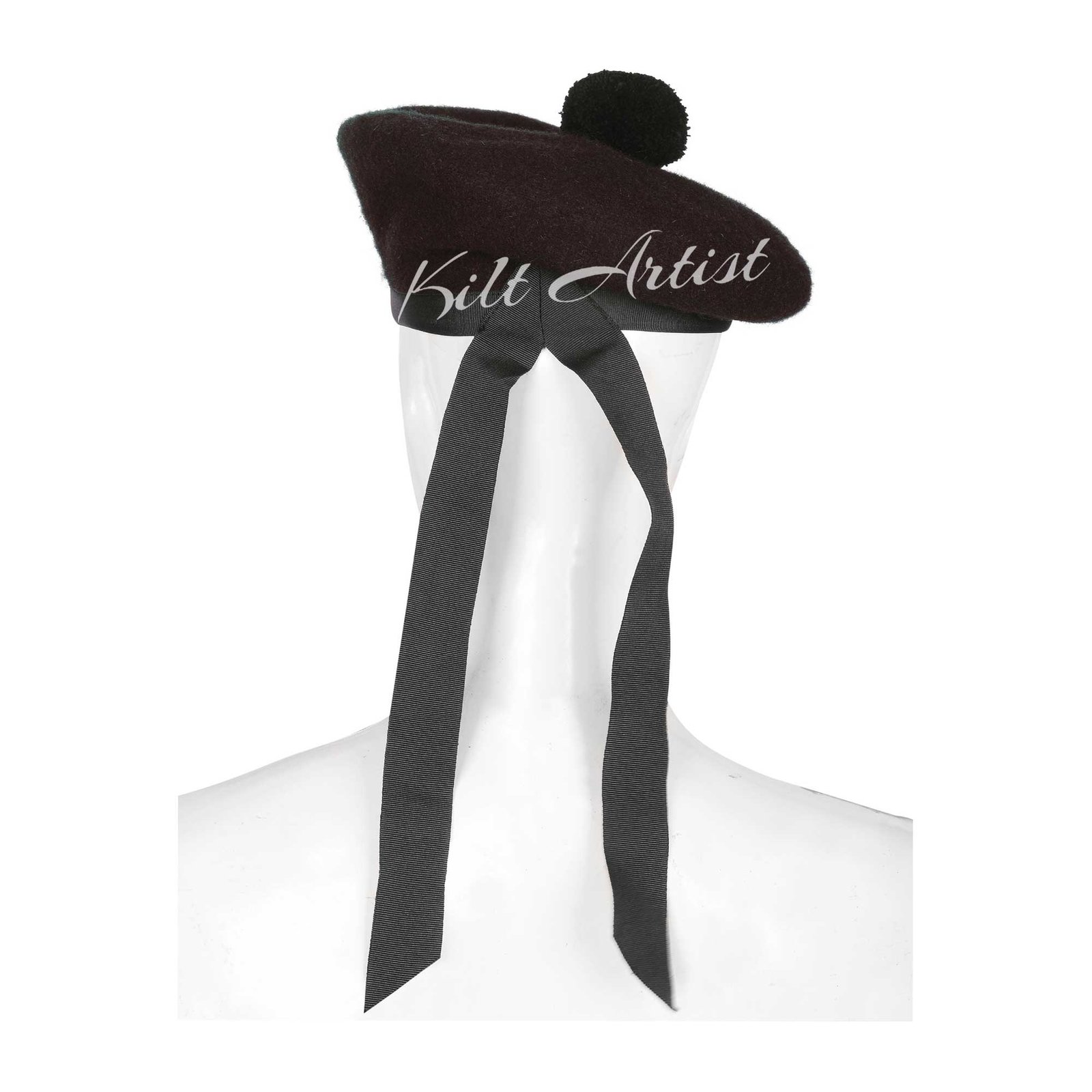 Men's Scottish Plain Brown Wool Balmoral Cap