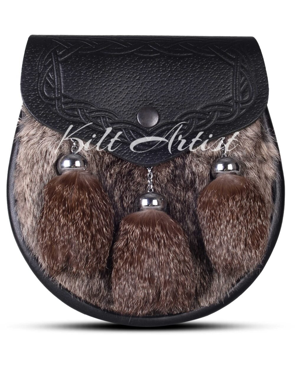 Brown Rabbit Fur Semi Dress Sporran