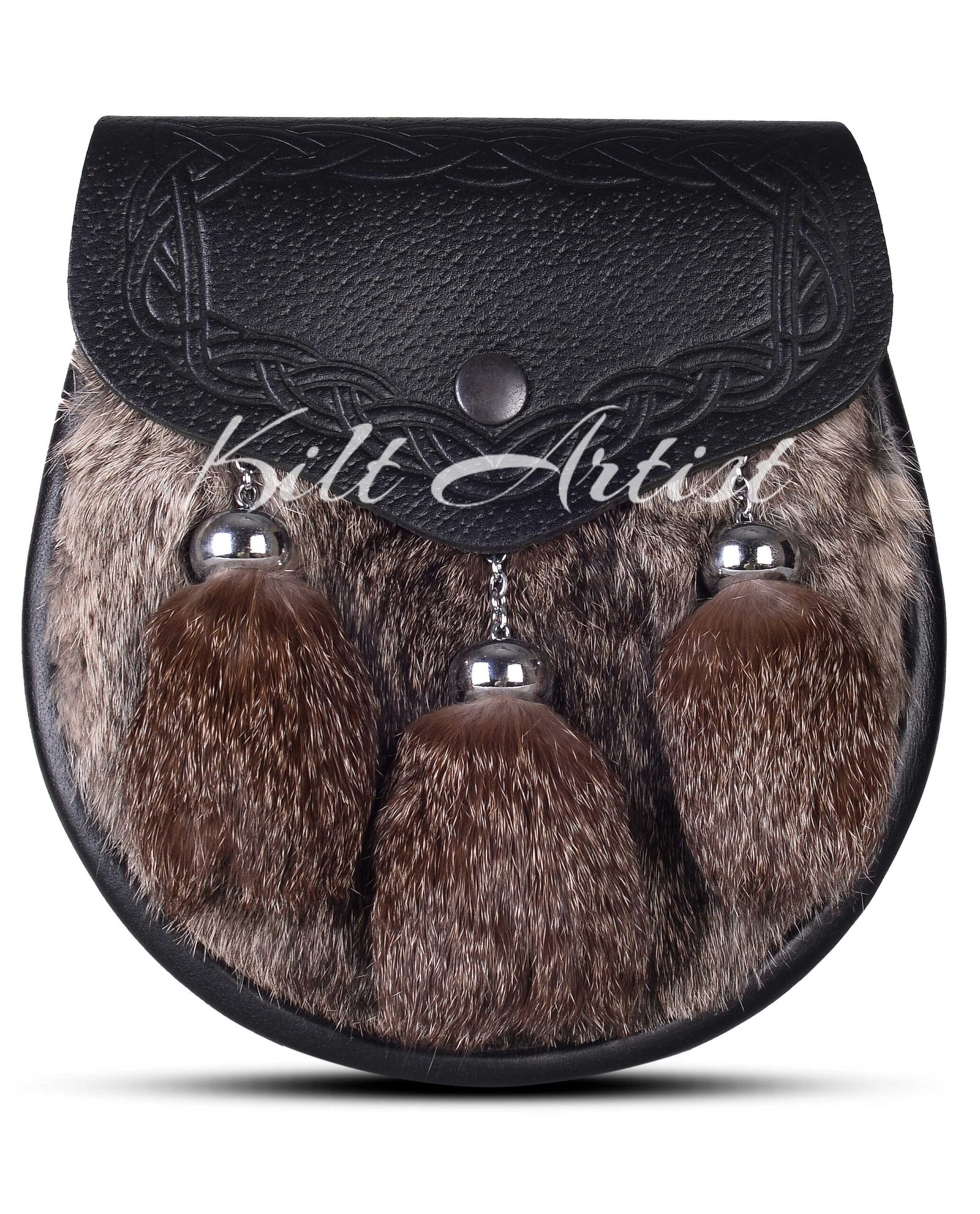 Brown Rabbit Fur Semi Dress Sporran