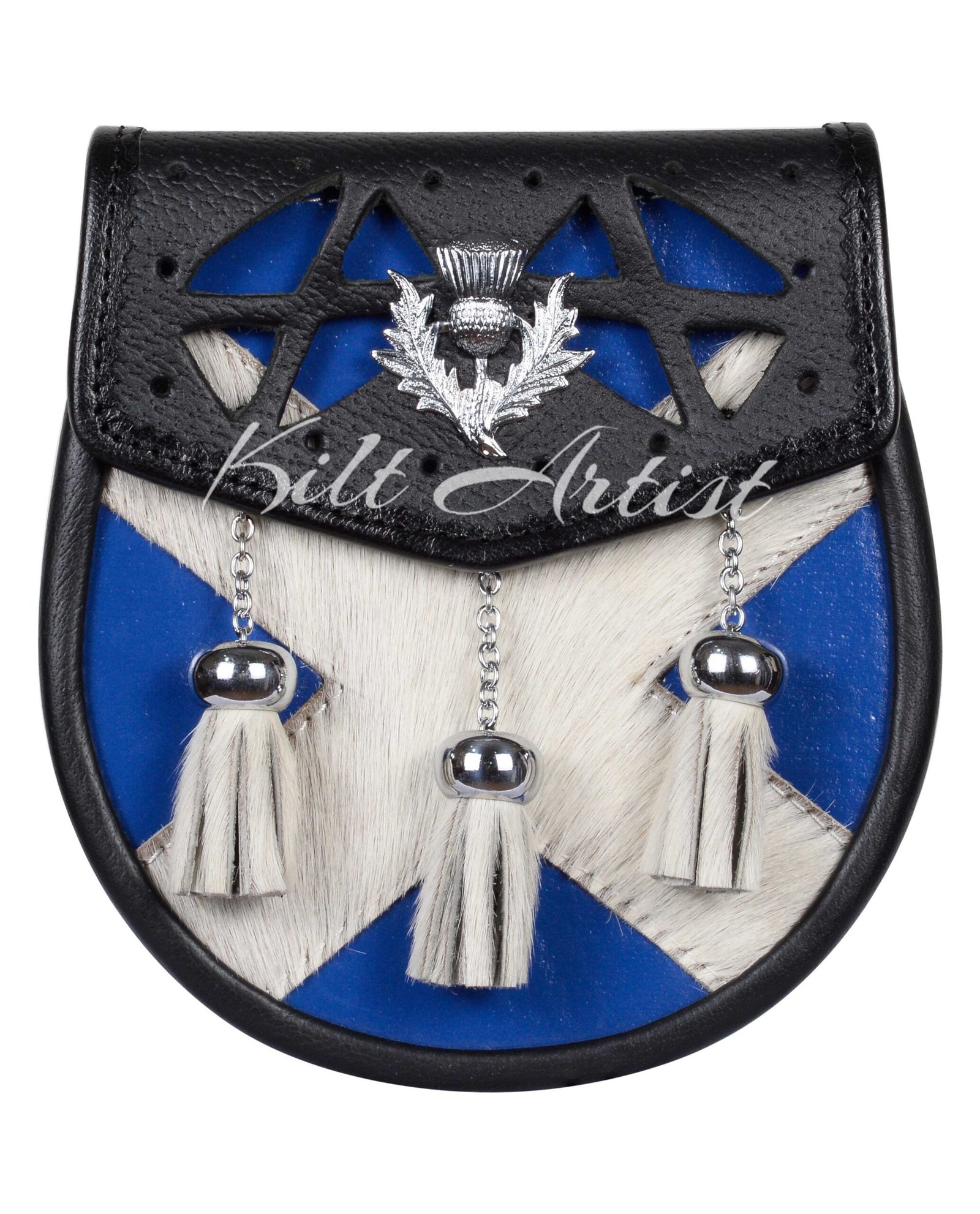 Saltire Flag Semi Dress Kilt Sporran