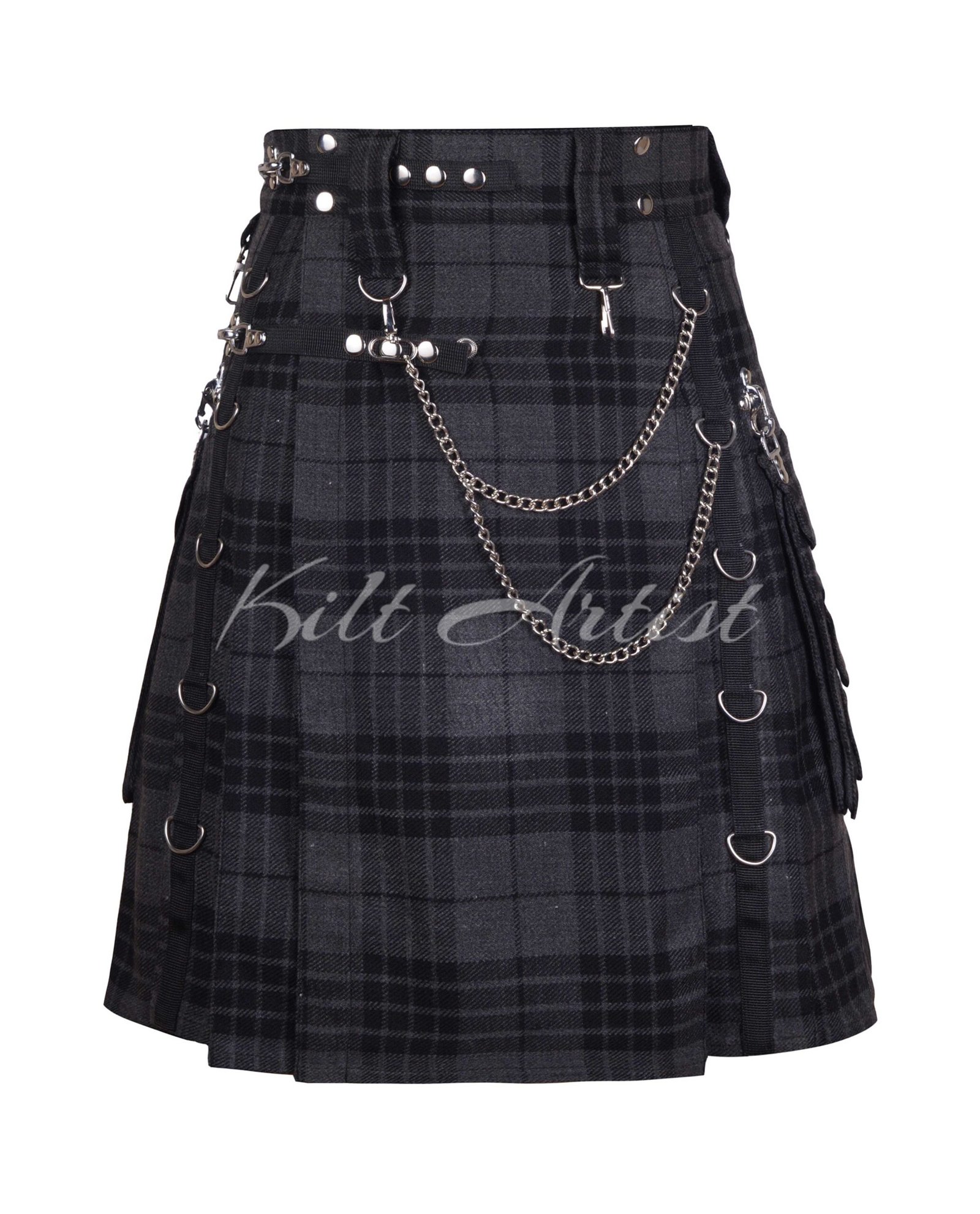 Hamilton Grey Gothic Utility Kilt