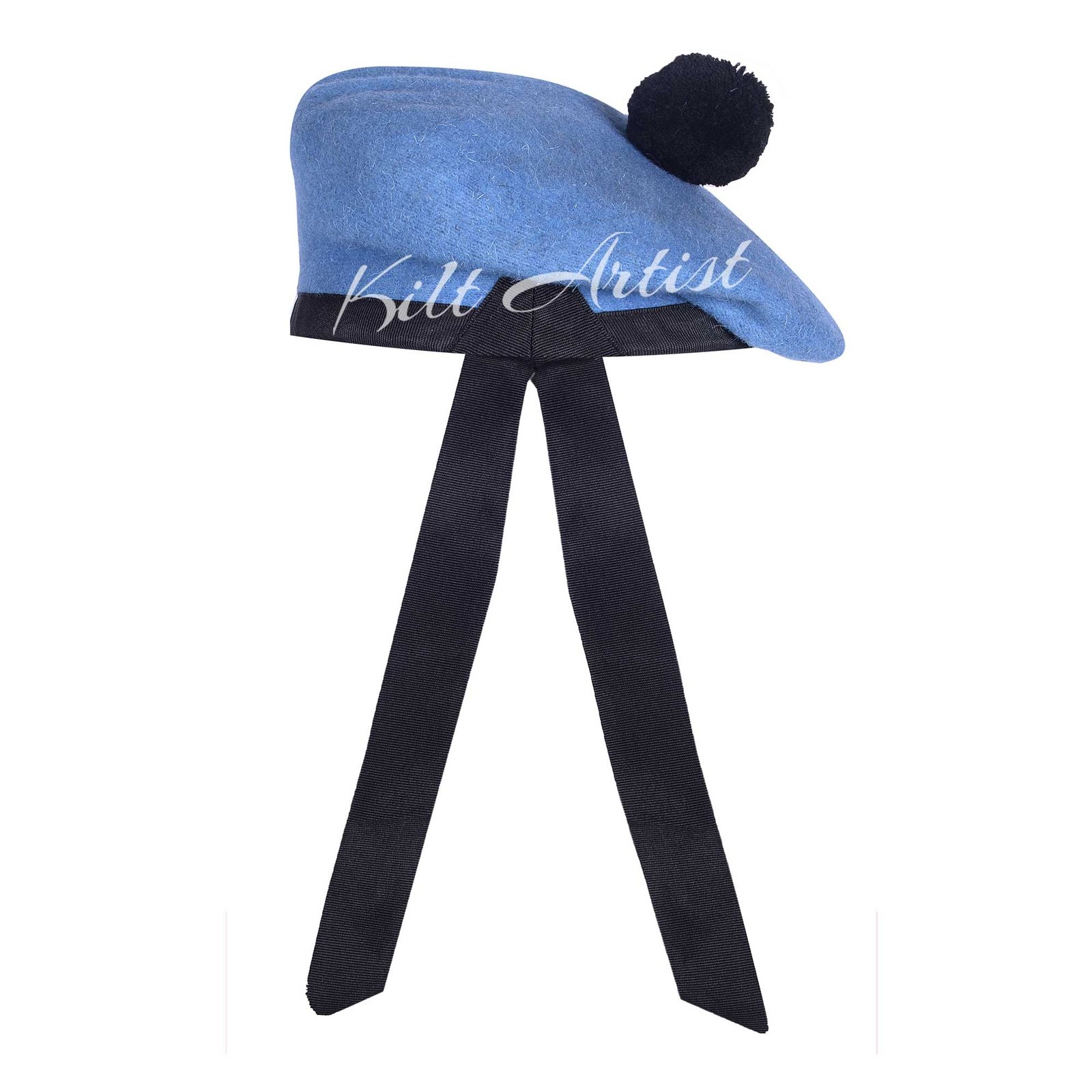 Sky Blue Wool Balmoral Scottish Military Highlander Bonnet