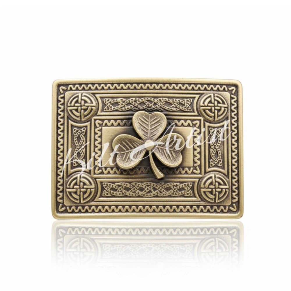 Shamrock Emblem Scottish Kilt Belt Buckle