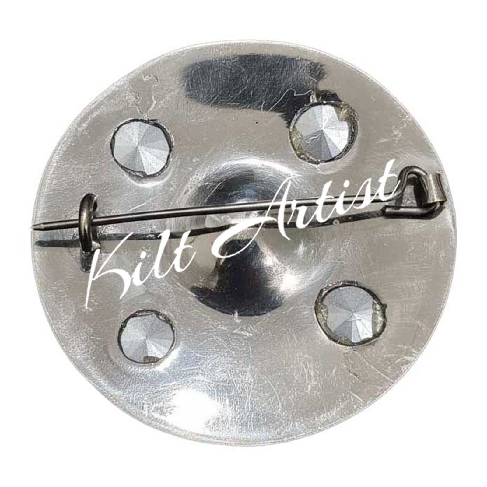 Scottish Fly plaid Brooch Pin Red Crystal