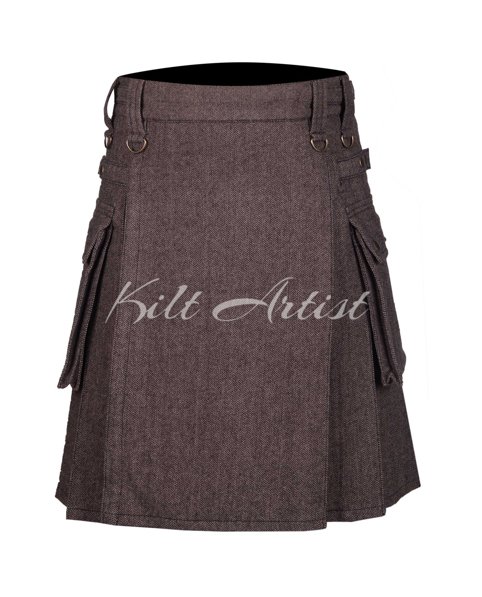 Brown Tweed Utility Kilt
