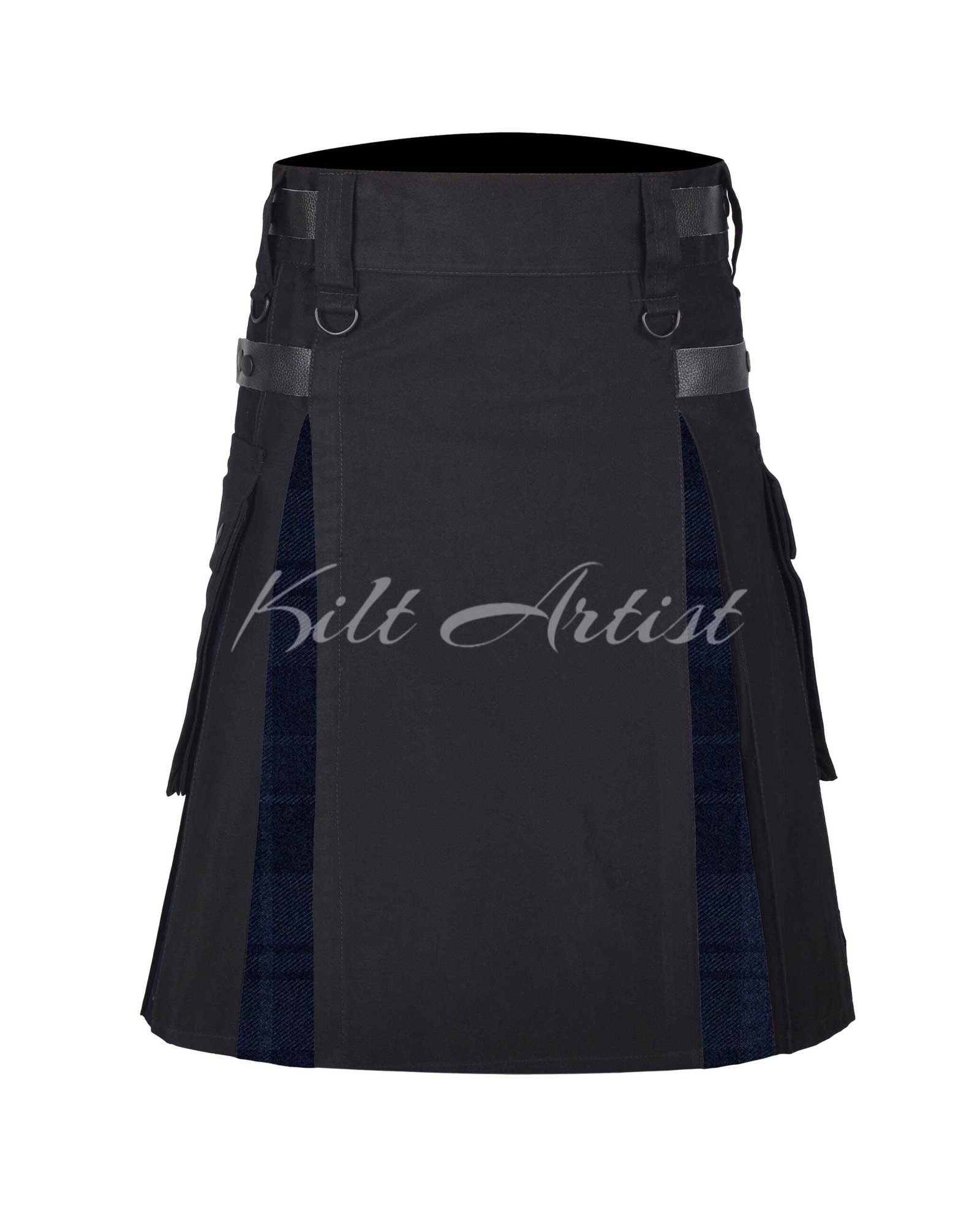 Douglas Dark Navy Tartan Hybrid Kilt
