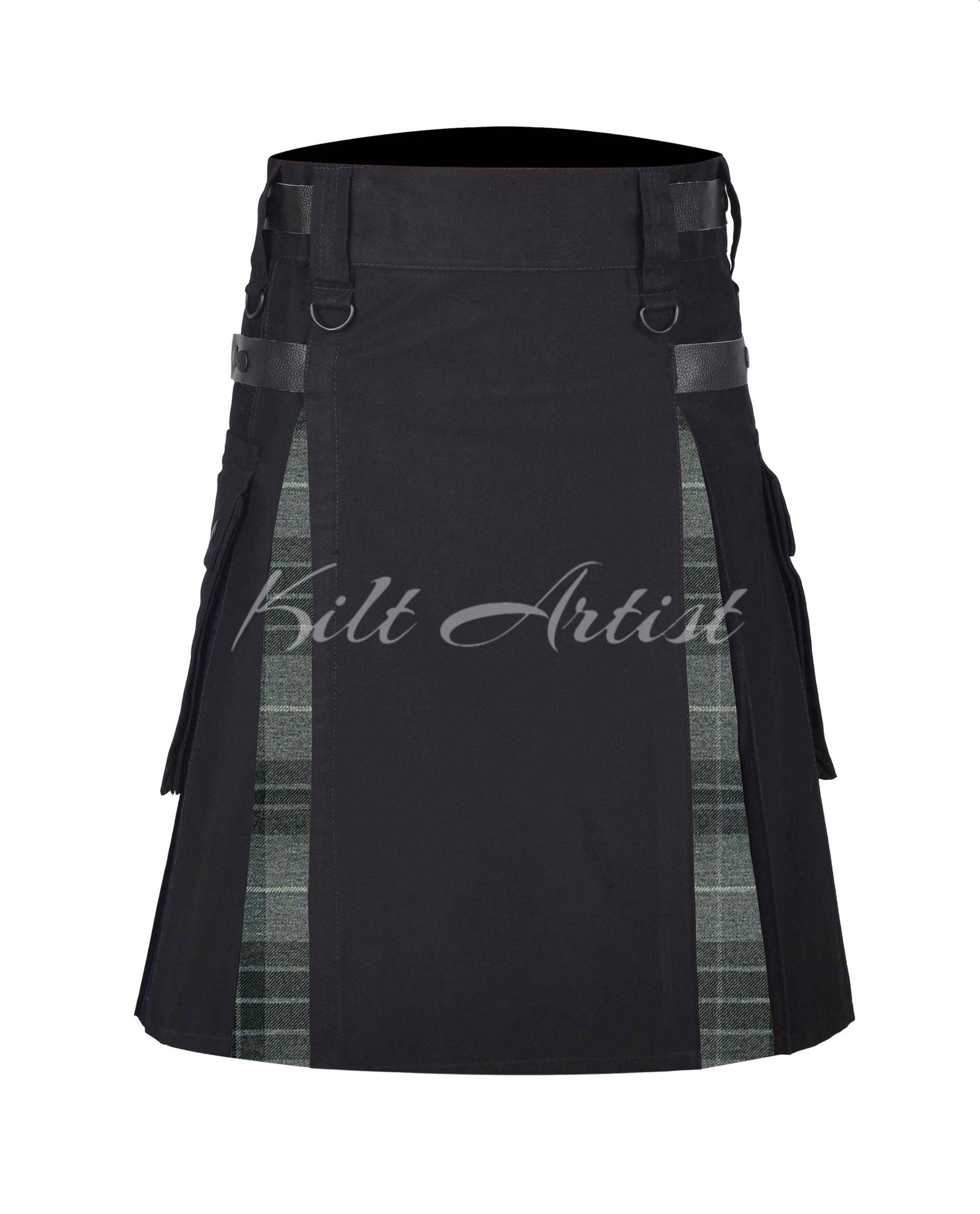 Fraser Grey Tartan Hybrid Kilt