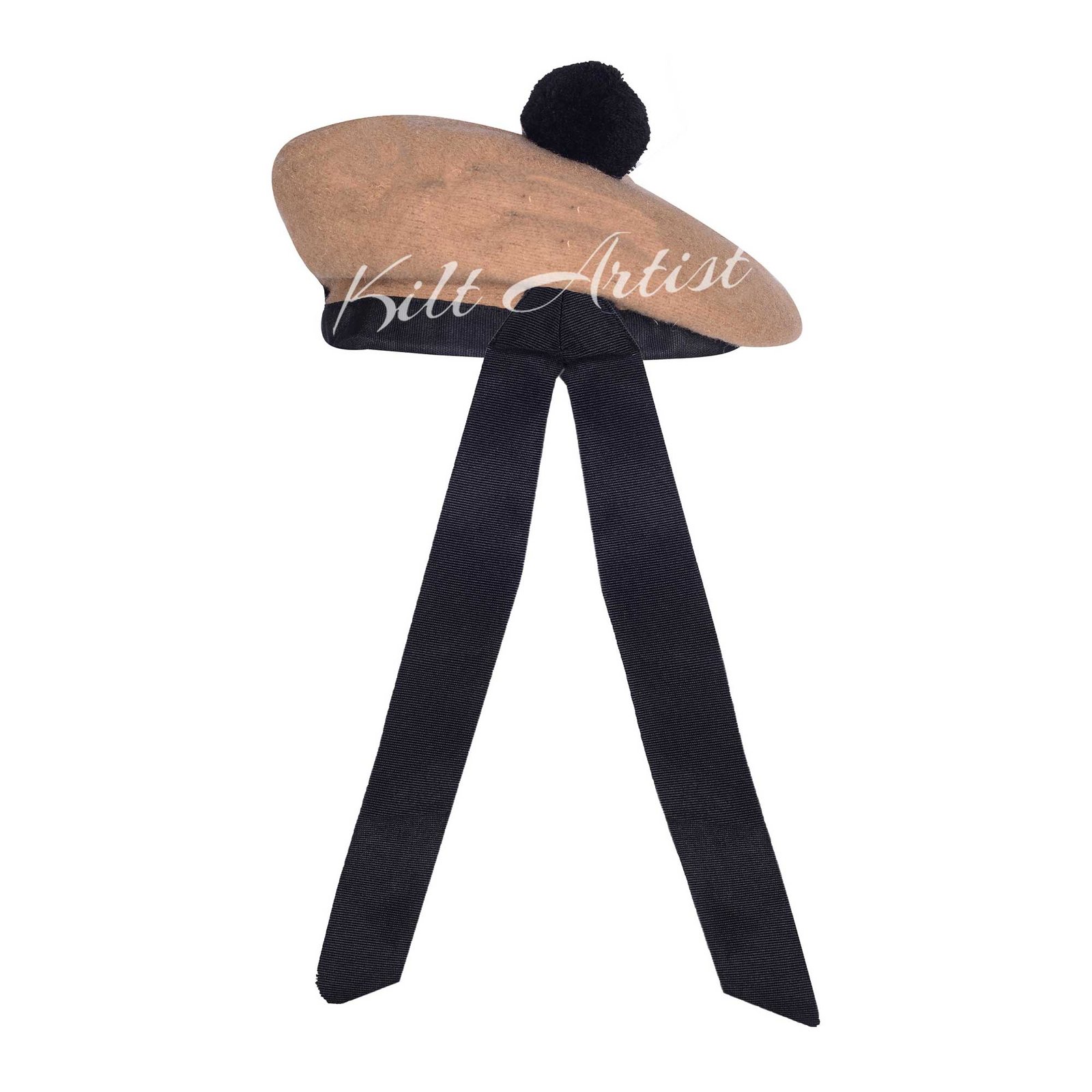 Men's Scottish Tan Wool Balmoral Cap