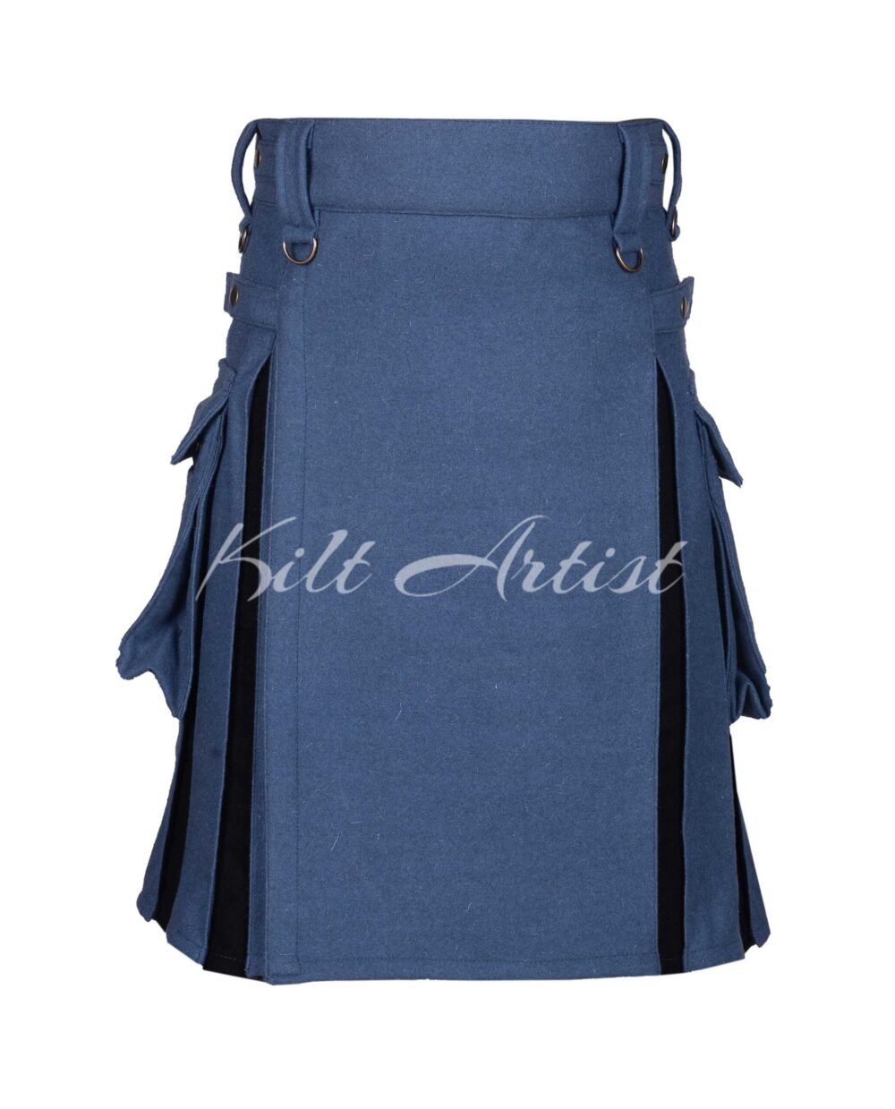 Lovat Blue Wool Utility Kilt