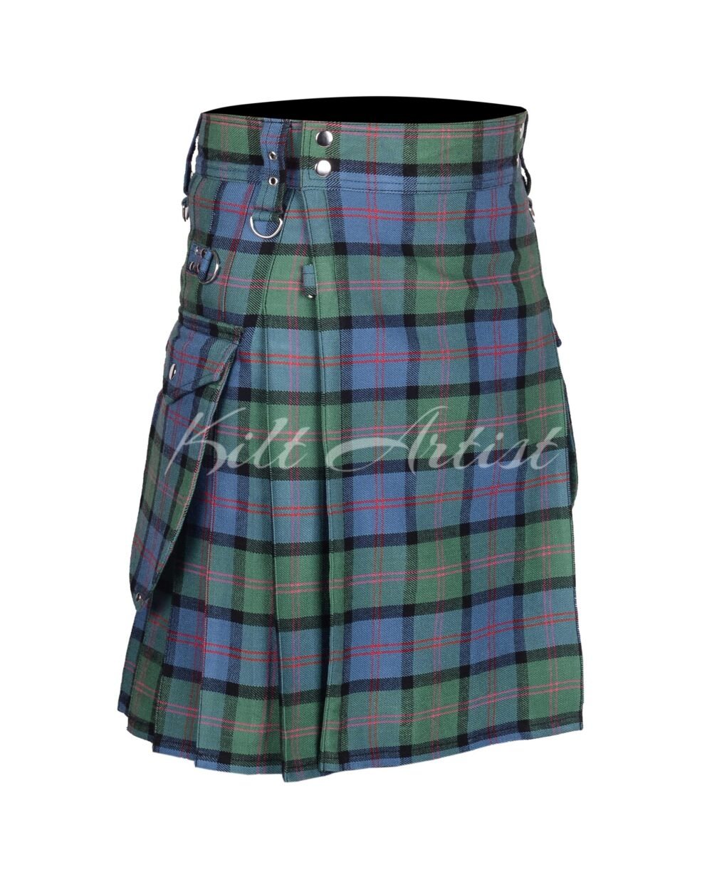 Macthomas Ancient Tartan Gol Pockets Utility Kilt