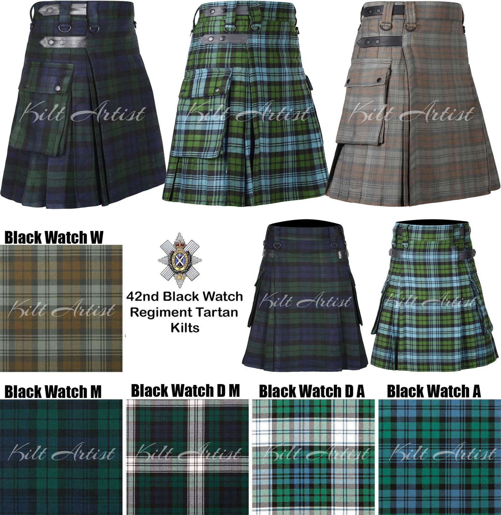 Black Watch Tartan Utility Kilt