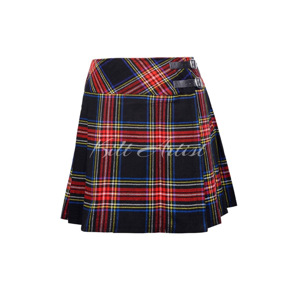Mini Black Red Tartan Women Skirt