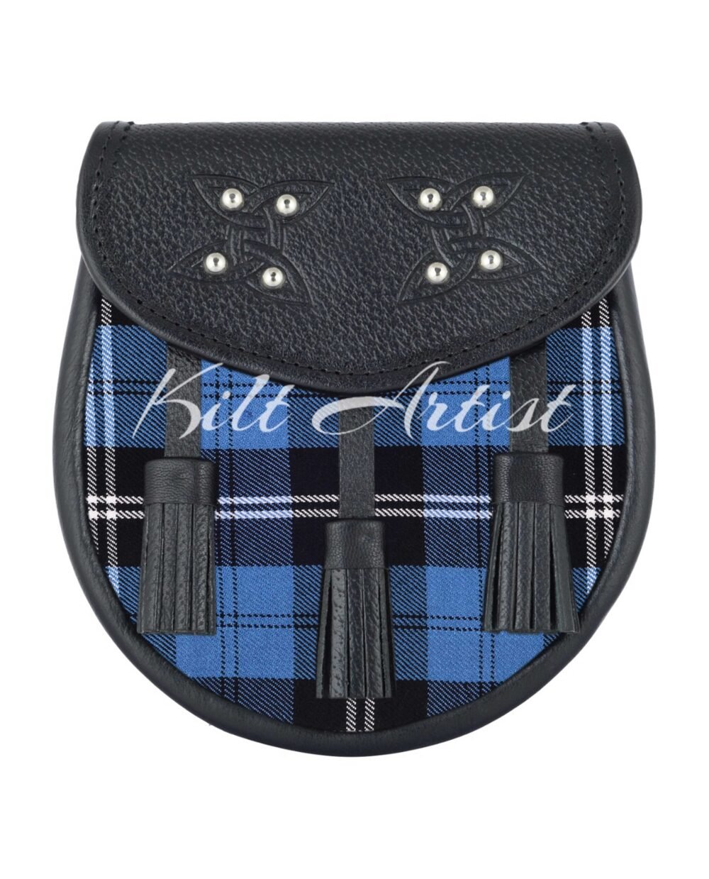 Men's Scottish Ramsey Blue Hunting Tartan Sporran