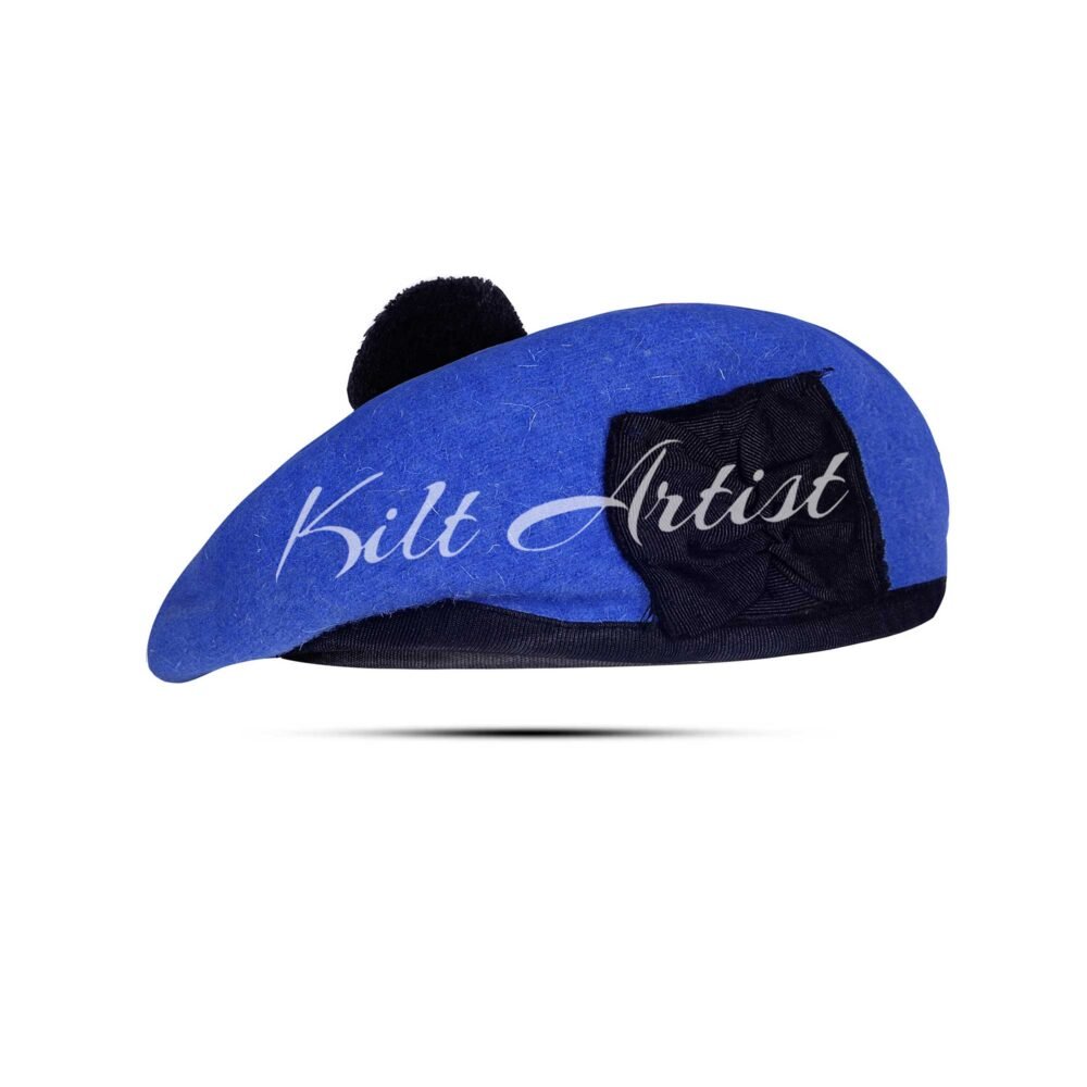 Royal Blue Wool Balmoral Cap