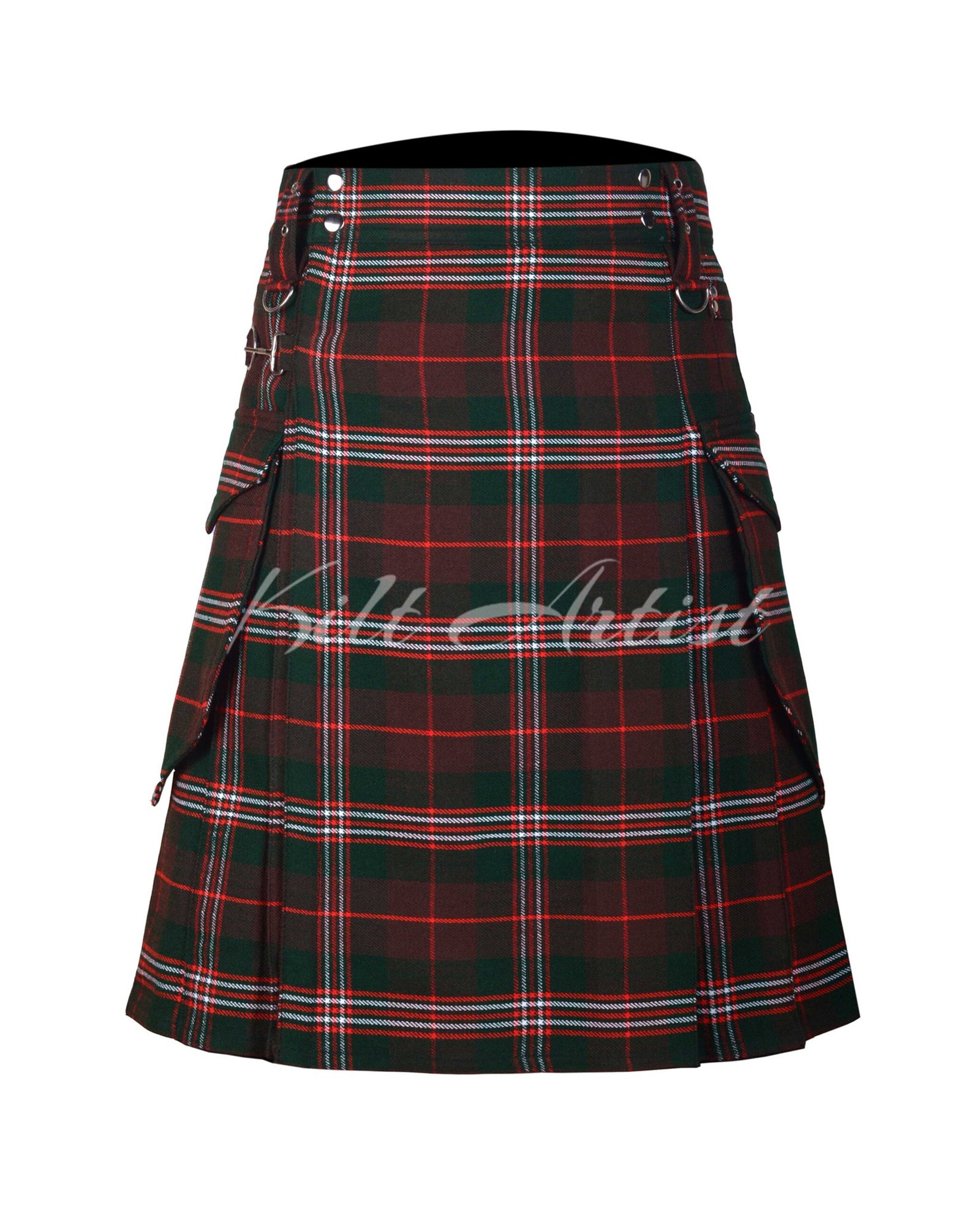 Scott Hunting Tartan Gol Pockets Utility Kilt