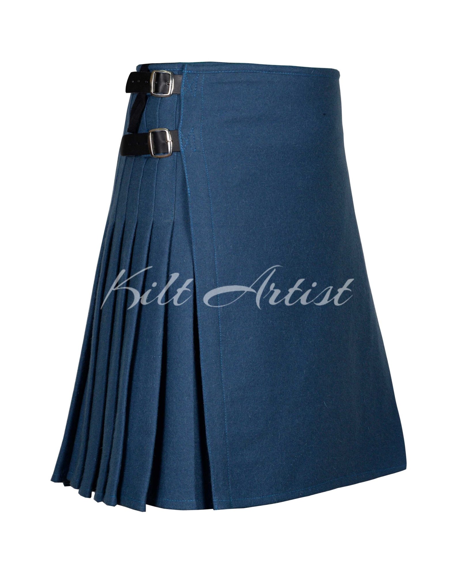 Smoking Blue Wool Kilt - Image 2