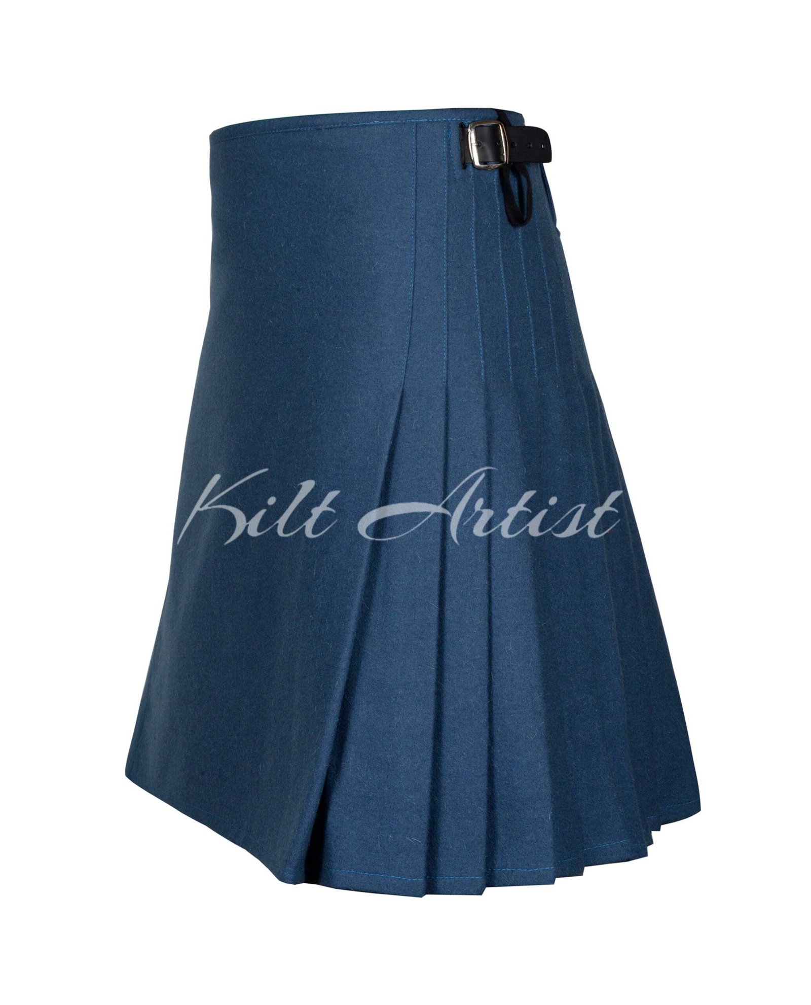 Smoking Blue Wool Kilt - Image 3