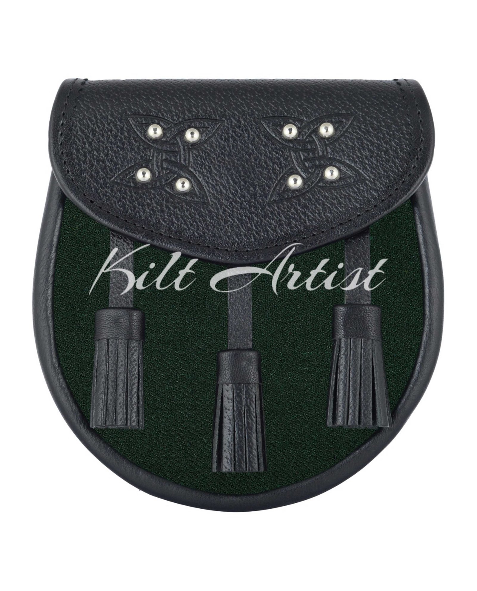 Men's Scottish Solid Green Tartan Sporran