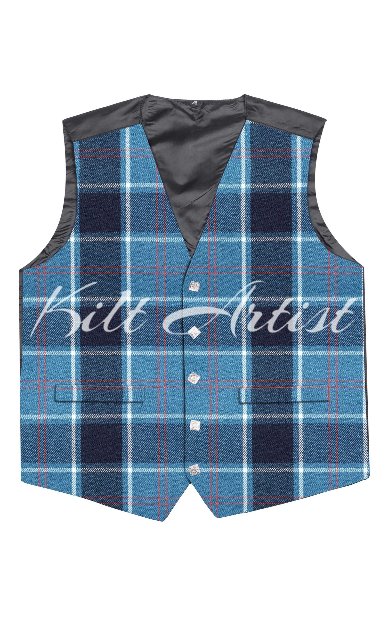 US Navy Tartan Argyll Waistcoat