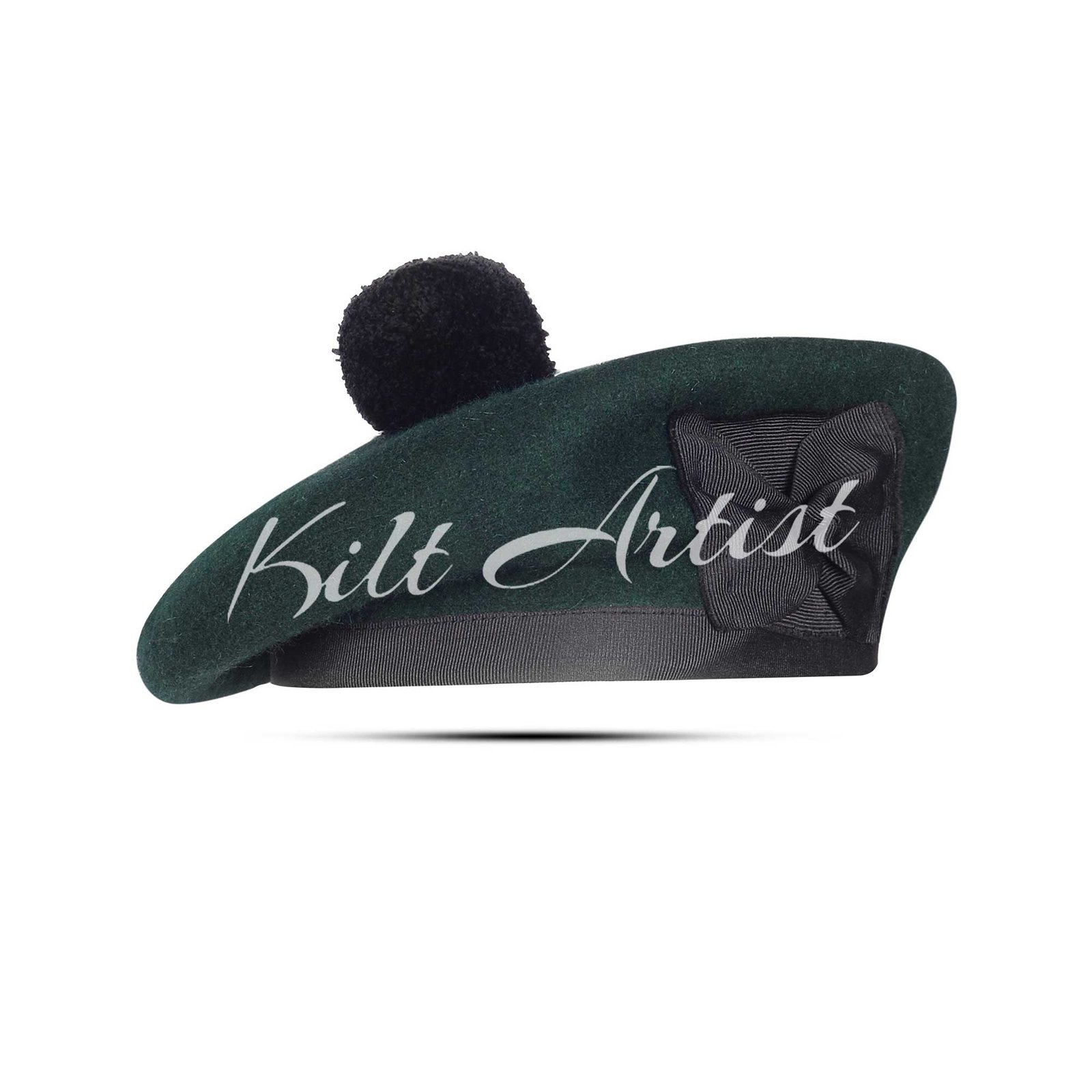 Rifle Green Wool Bonnet Scottish Military Balmoral Hat