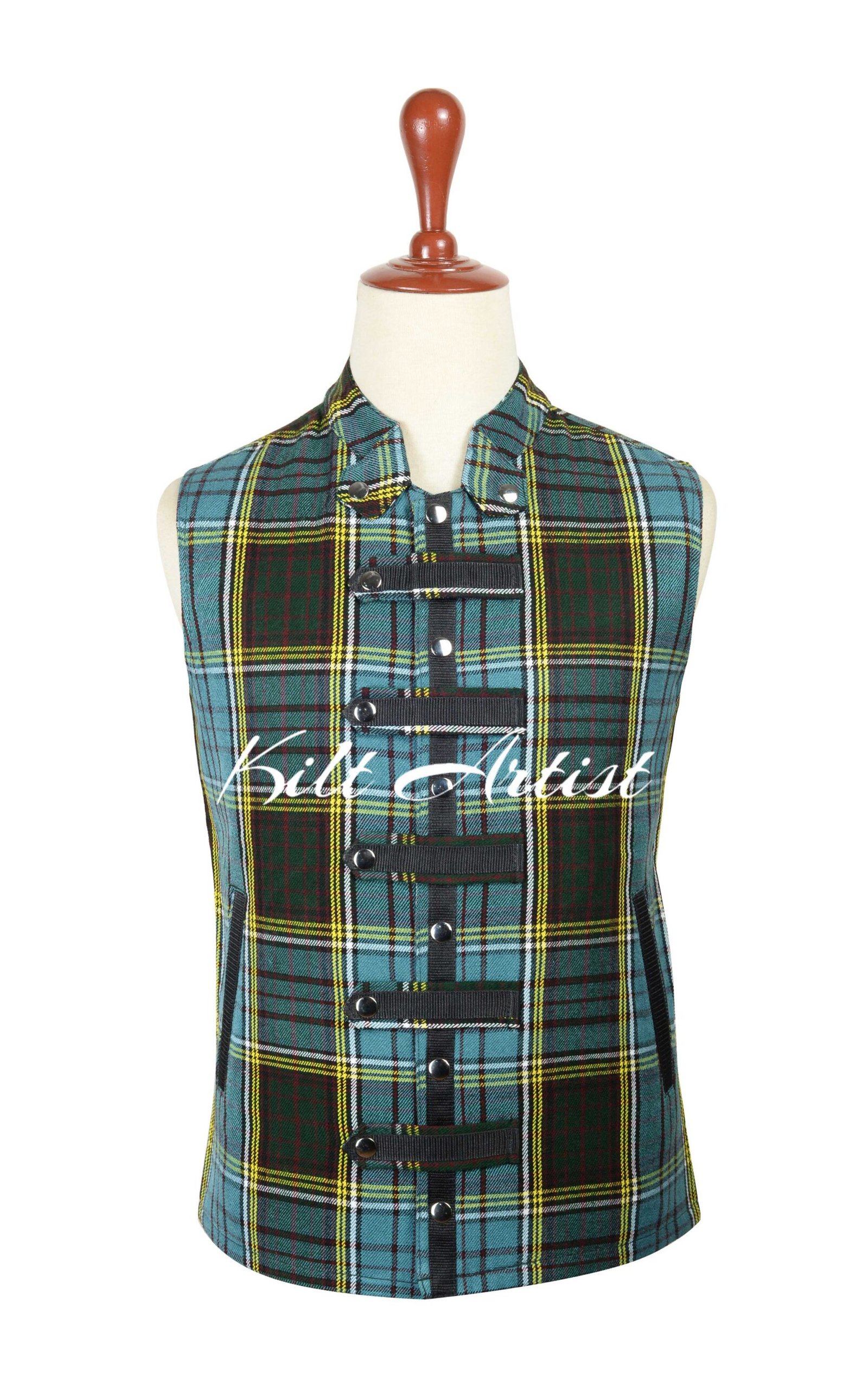Anderson Tartan Punk Rock Vest