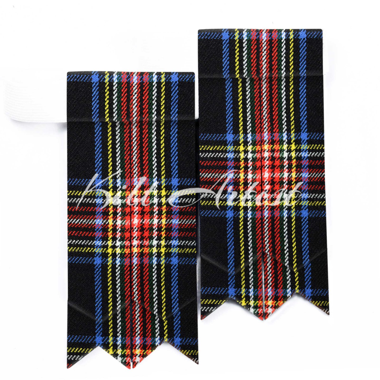 Men's Scottish Black Stewart Tartan Flashes