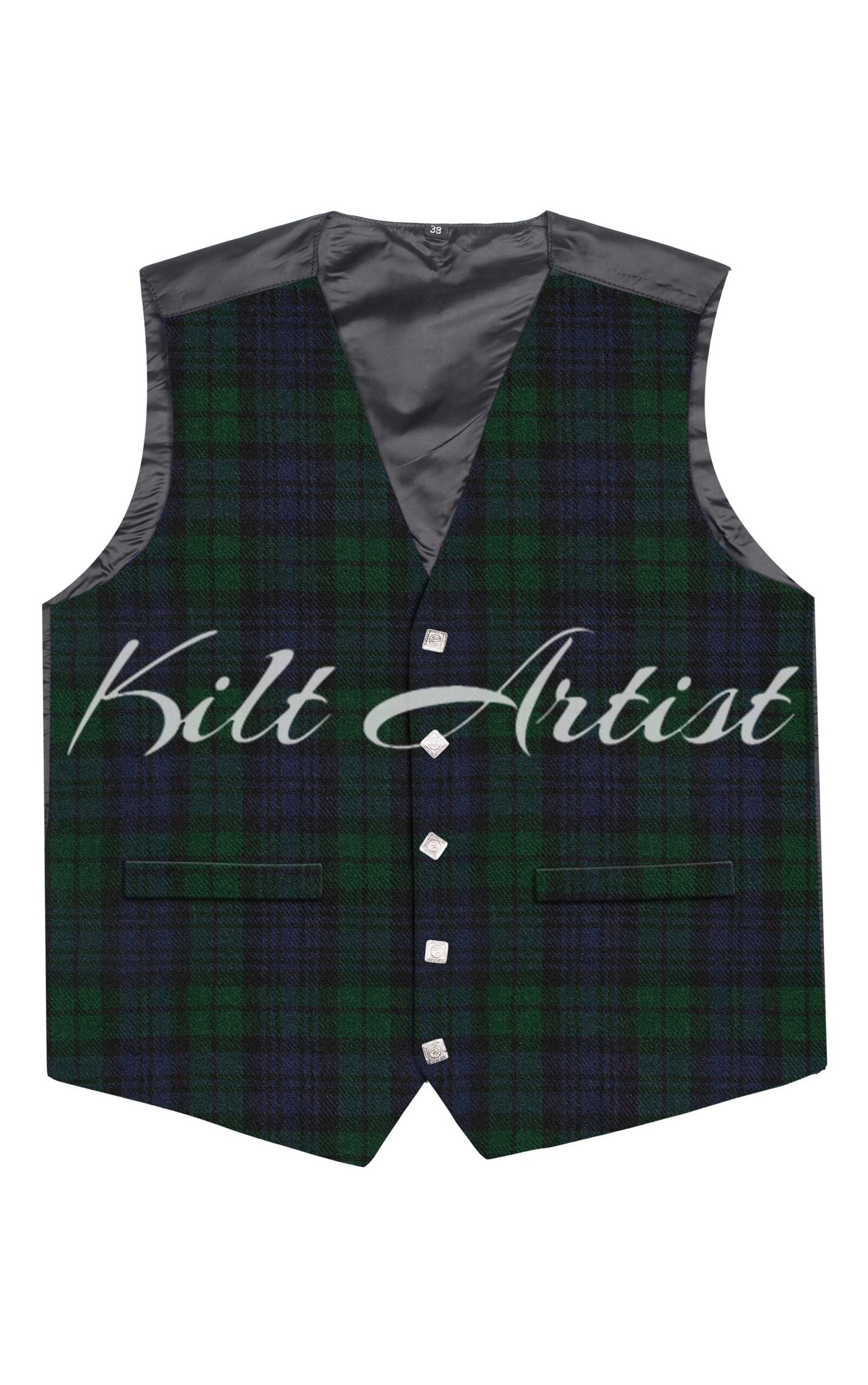 Black Watch Tartan Argyll Waistcoat