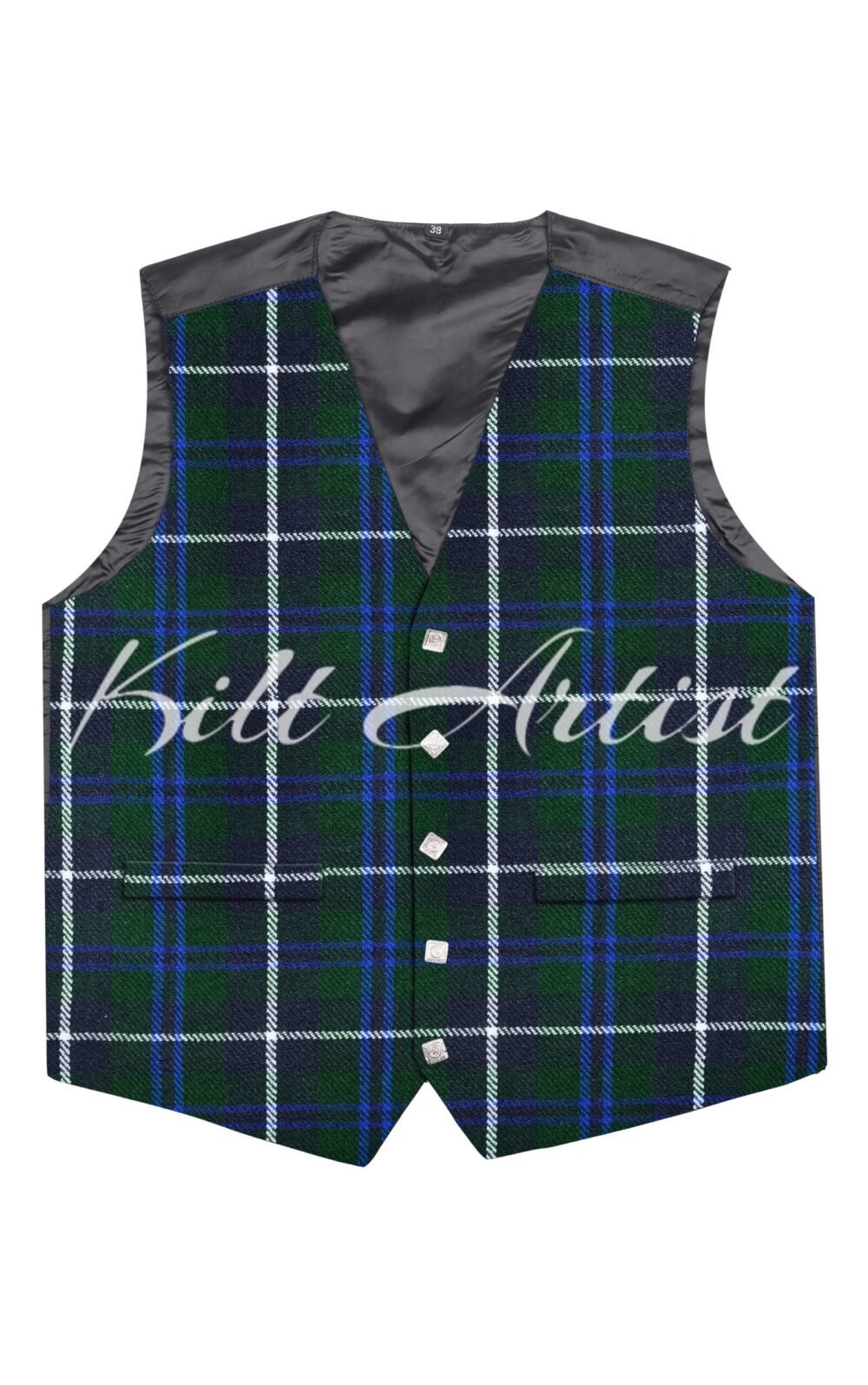 Blue Douglas Tartan Argyll Waistcoat