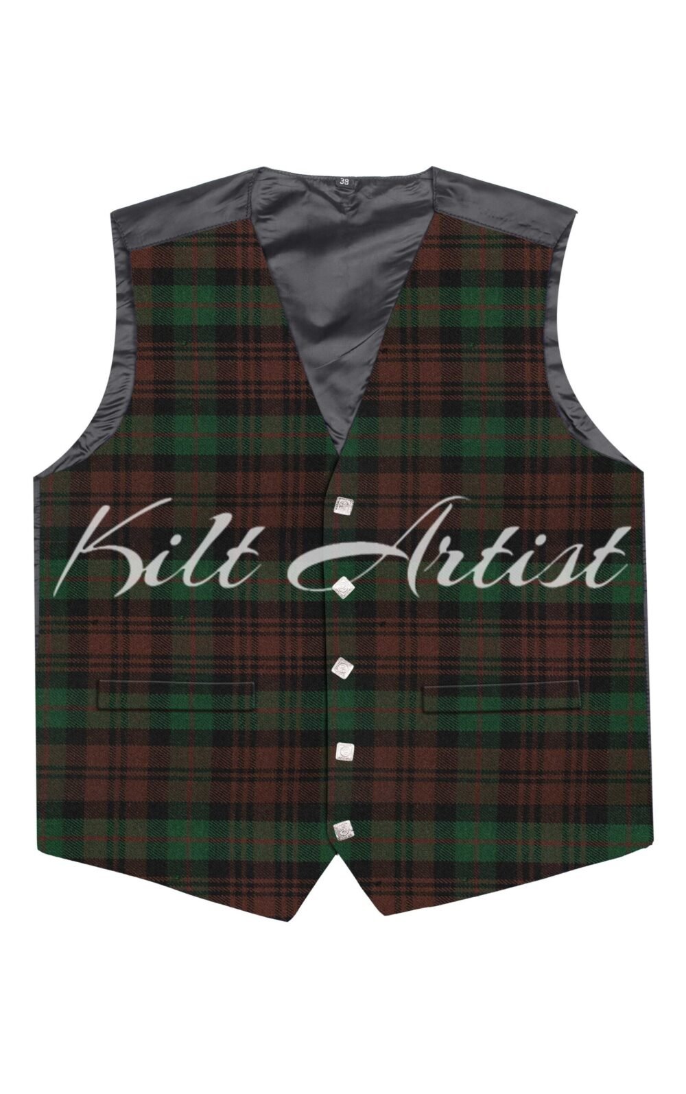 Brown Watch Tartan Argyll Waistcoat
