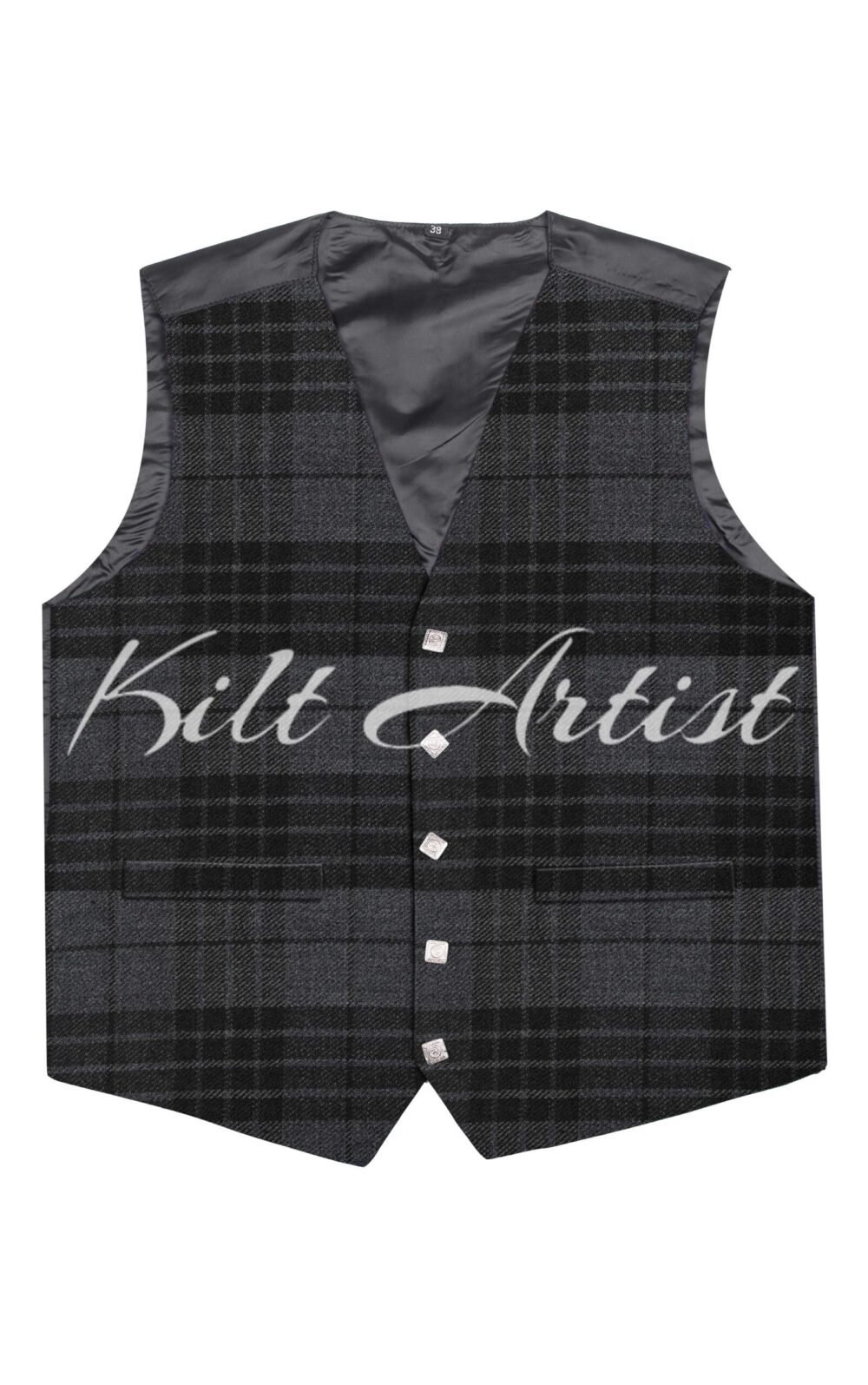 Grey watch Tartan Argyll Waistcoat