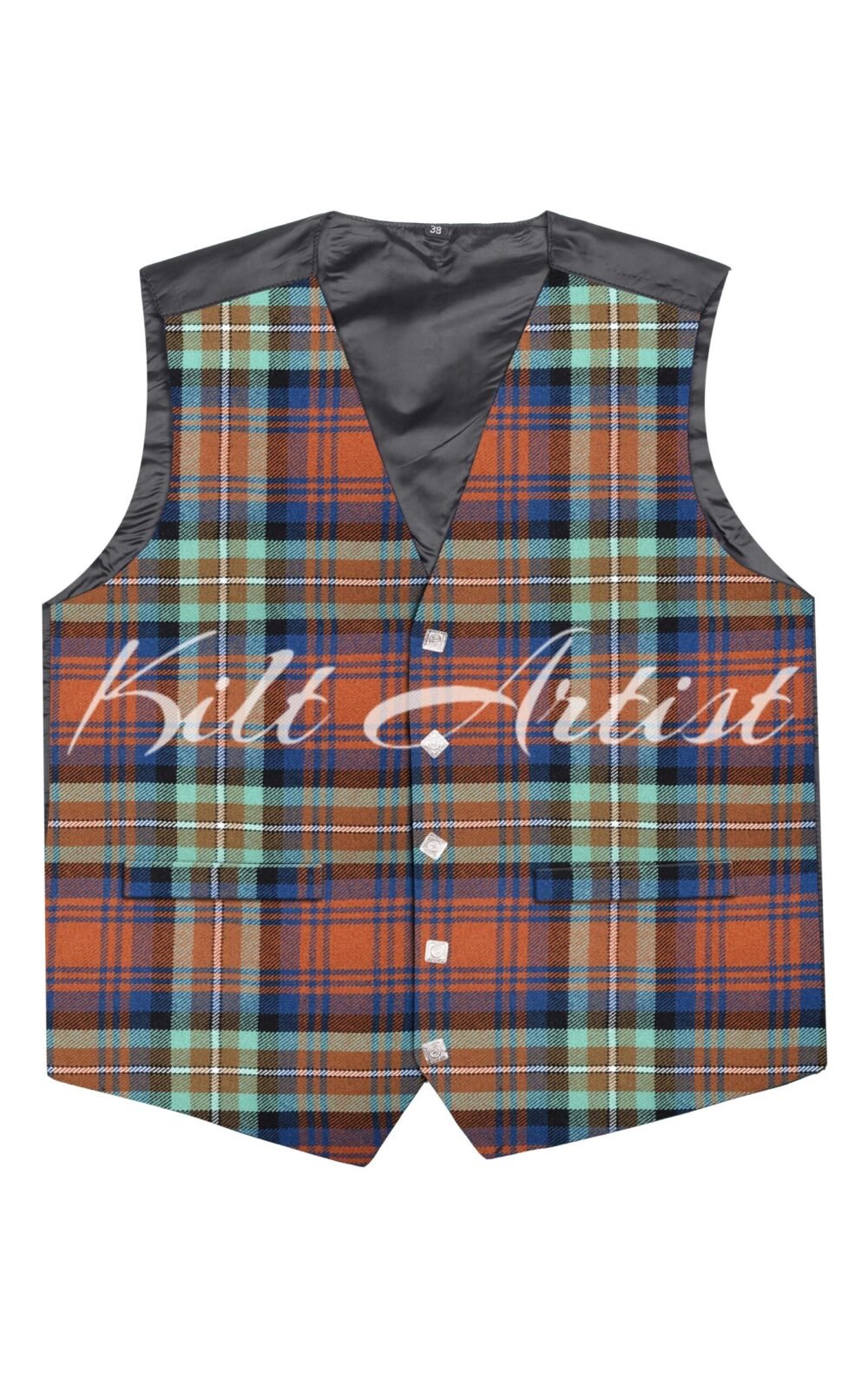 Irn Bru Tartan Argyll Waistcoat
