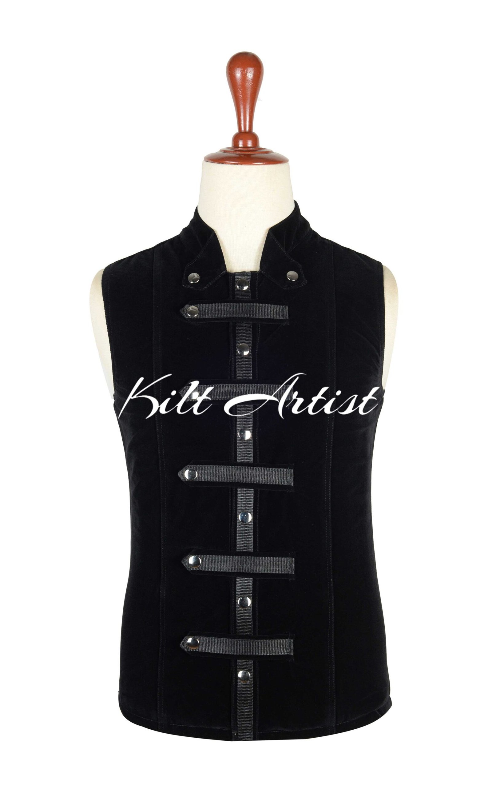 Black Velvet Punk Rock Vest